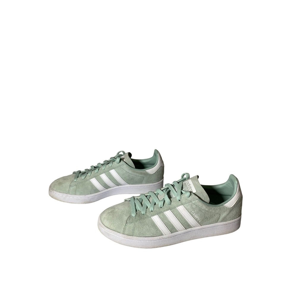 Adidas Campus Ash Green Suede Lace Up Low Top Sneakers EUC! Men's Size‎ 10.5 - Picture 3 of 9